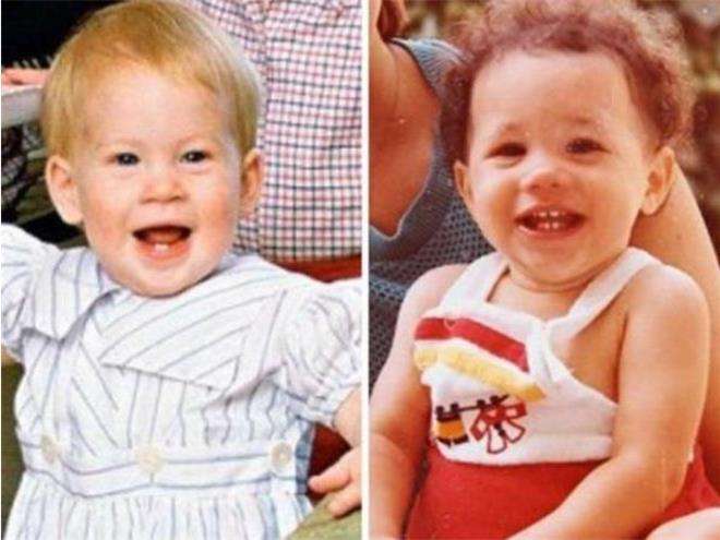 Меган Маркл и принц Гарри в детстве